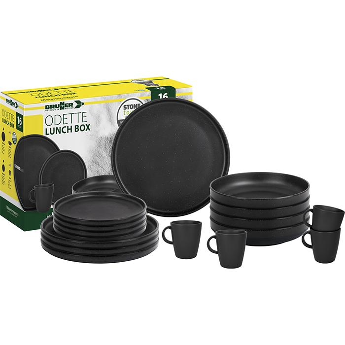 Brunner Odette Double Black servicesæt. I alt 16 dele