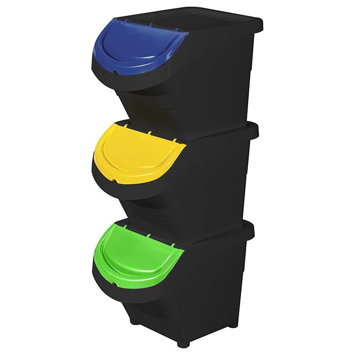 GioStyle Eco Solution affaldsspande, stabelbare. Sæt m/3 stk.