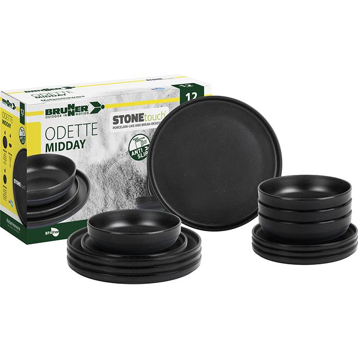 Brunner Odette Double Black servicesæt. I alt 12 dele.