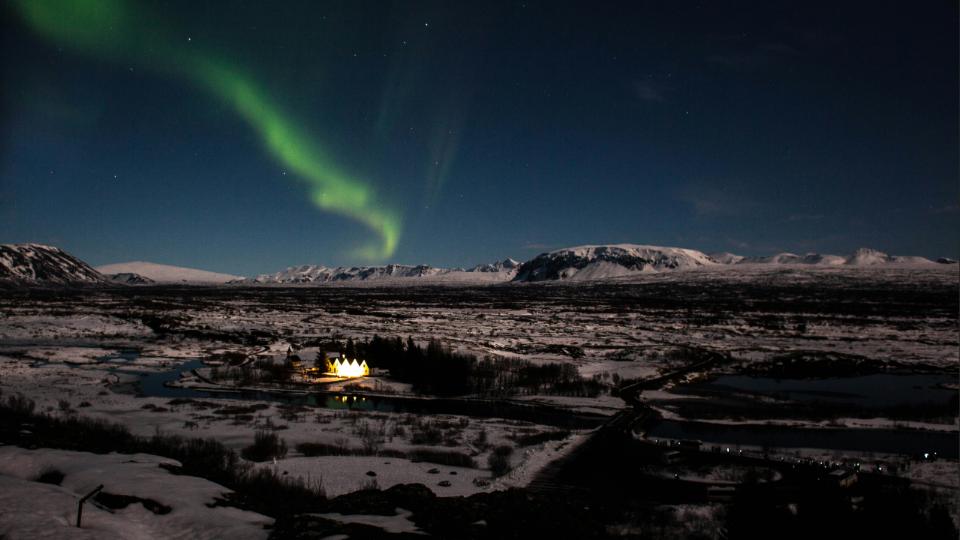 Oplev nordlyset i Island