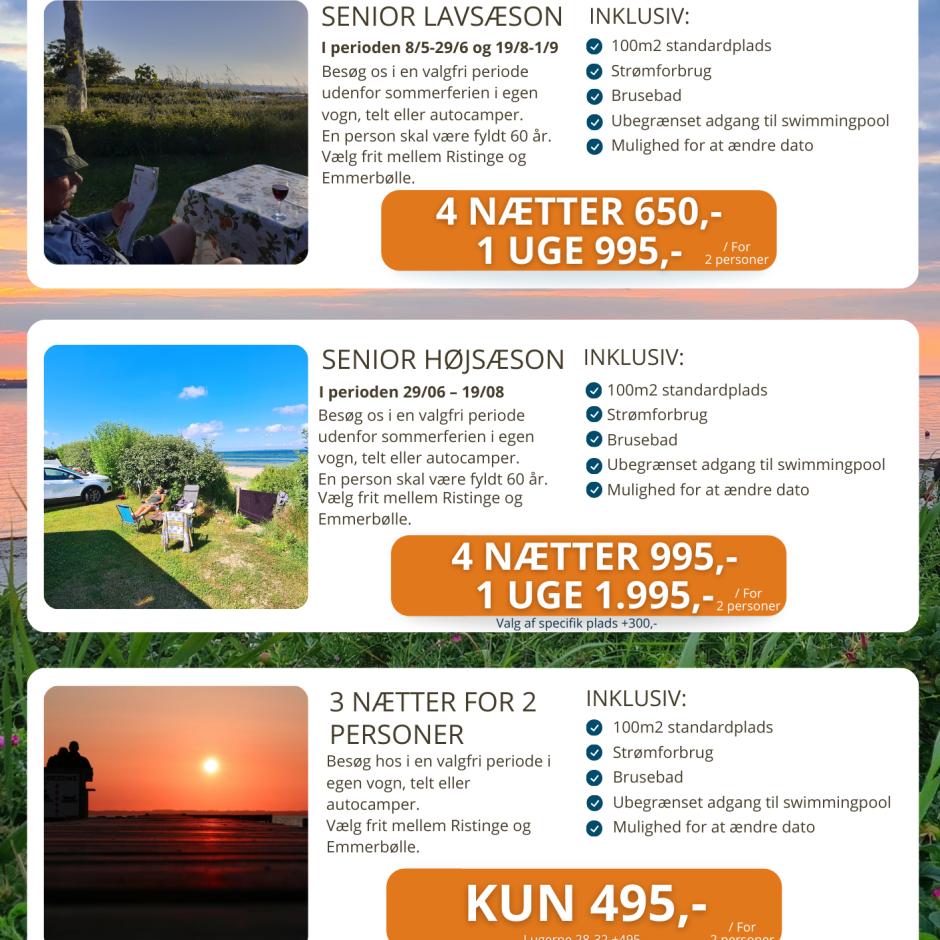 Senior tilbud - 1 uge alt 995,- inkl. for 2 pers.