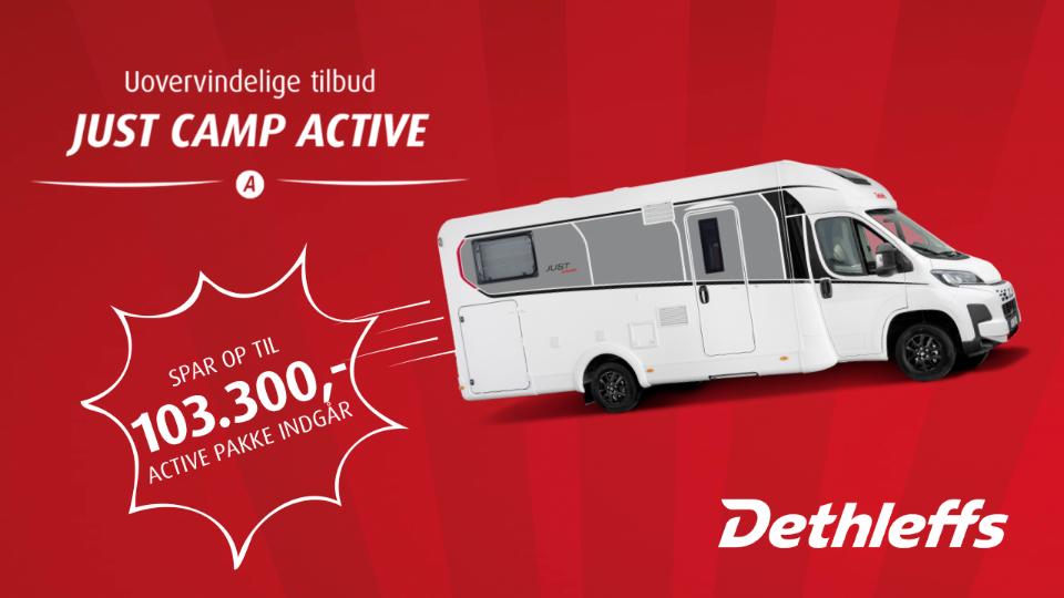 Spar 103.000 på den fuldudstyrede Dethleffs Just Camp Active 2026!